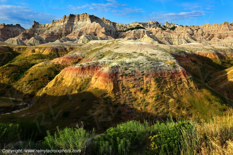Yellow Mounds Badlands National Park South Dakota USA www.remylacroixphoto.com