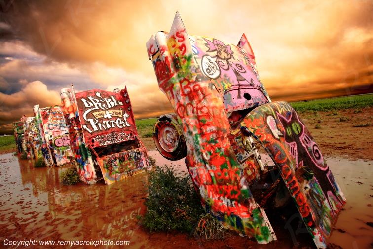 Cadillac Ranch Route 66 Amarillo Texas USA www.remylacroixphoto.com #route66 #cadillacranch #amarillo #roadtrip