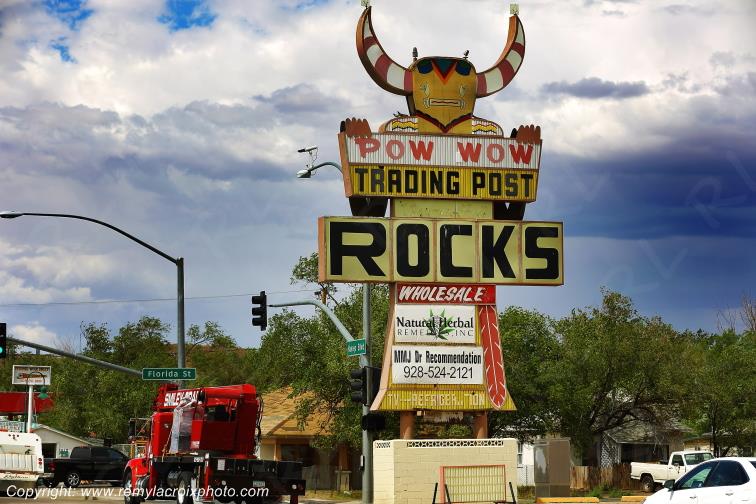 Pow-Wow Trading Post Signs Holbrook Route 66 Arizona USA www.remylacroixphoto.com