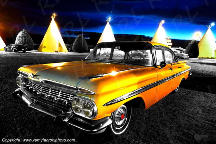 Wigwam Motel Chevrolet Impala 1959 Route 66 Arizona USA www.remylacroixphoto.com