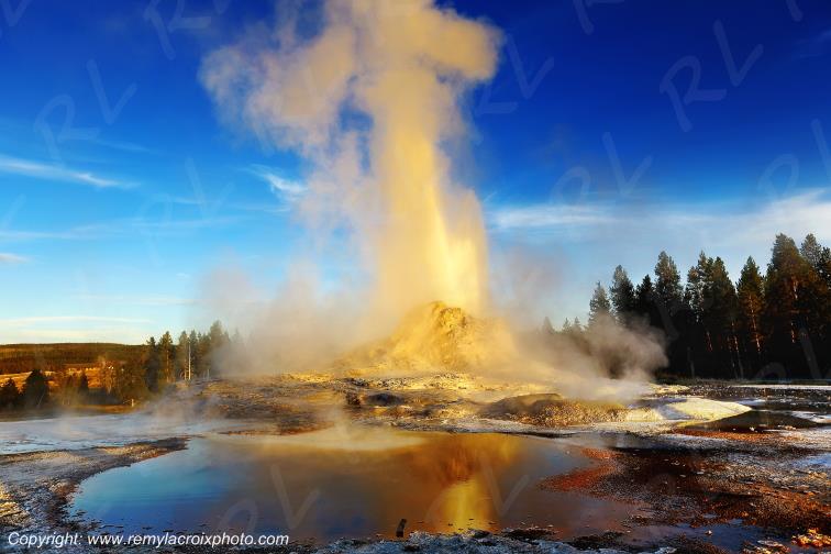 Castle Geyser Upper Geyser Basin Yellowstone National Park Wyoming USA www.remylacroixphoto.com
