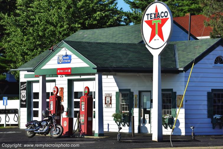 The Ambler Becker Texaco Station Dwight Route 66 Highway 66 Illinois USA www.remylacroixphoto.com