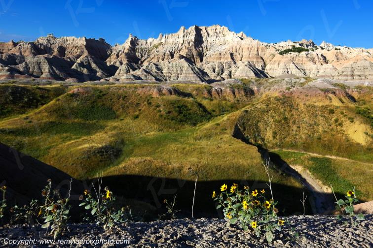 Yellow Mounds Badlands National Park South Dakota USA