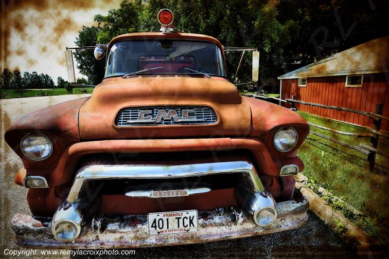 GMC Fire Truck 1956 Fort La Reine Portage la Prairie Manitoba Canada www.remylacroixphoto.com