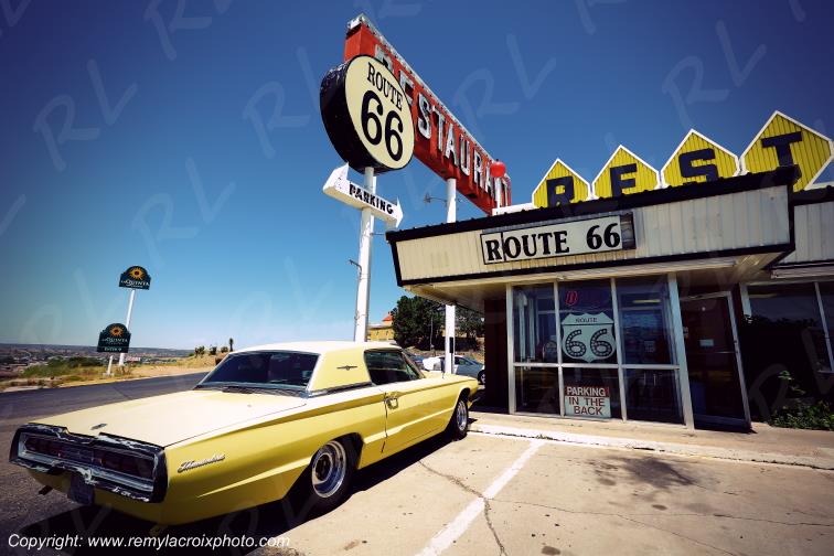 Ford Thunderbird 1966 Route 66 Restaurant Santa Rosa New-Mexico USA
