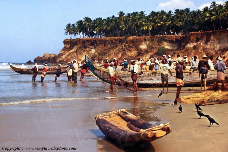 Varkala Beach Fishers p�che Kerala Inde India www.remylacroixphoto.com