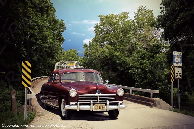 Hudson Commodore 1949 Devil's Elbow Bridge Route 66 Missouri USA