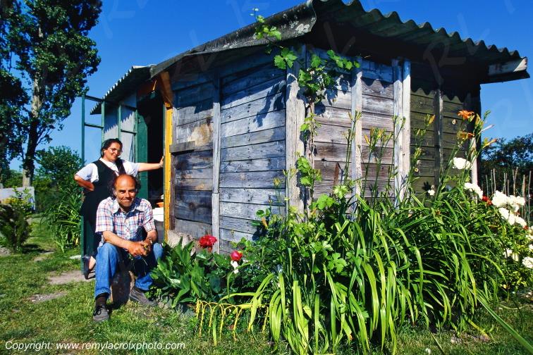 Marais de Bourges Robert et son �pouse cabane Cher Berry Centre Val de Loire France www.remylacroixphoto.com