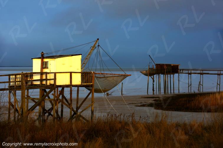 Port Conac Estuaire de la Gironde Carrelets Charente-Maritime France