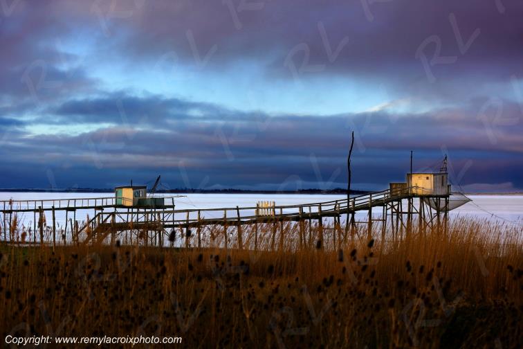 Port Conac Estuaire de la Gironde Carrelets Charente-Maritime France