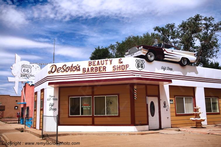 DeSoto's Barber Shop Ash Fork Route 66 Arizona USA www.remylacroixphoto.com