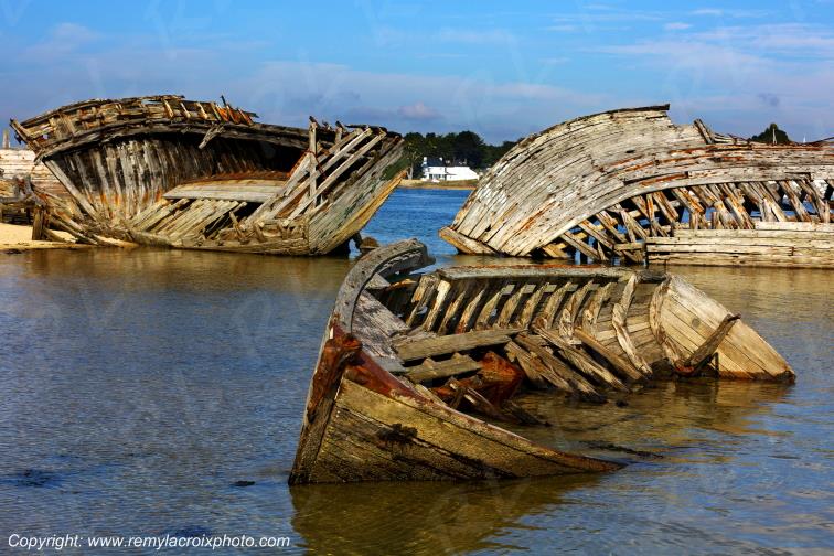 Cimeti�re marin du Magou�r rivi�re d'Etel Morbihan France