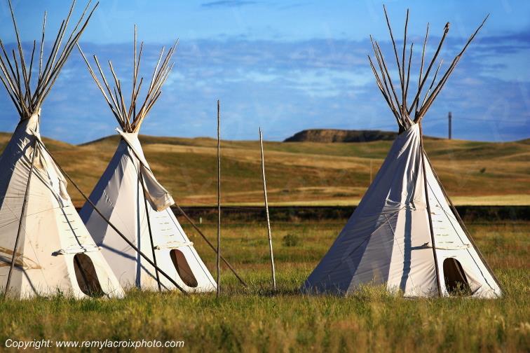Fort Union Trading Post Tepee Village North-Dakota USA www.remylacroixphoto.com