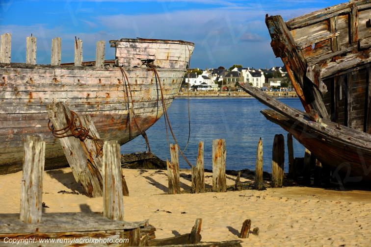 Cimeti�re marin du Magou�r rivi�re d'Etel Morbihan France