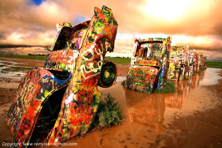 Cadillac Ranch Route 66 Amarillo Texas USA www.remylacroixphoto.com