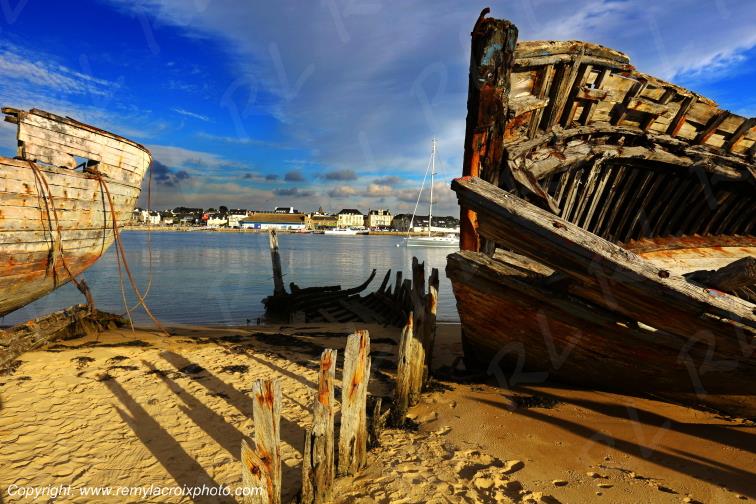 Cimeti�re marin du Magou�r rivi�re d'Etel Morbihan France