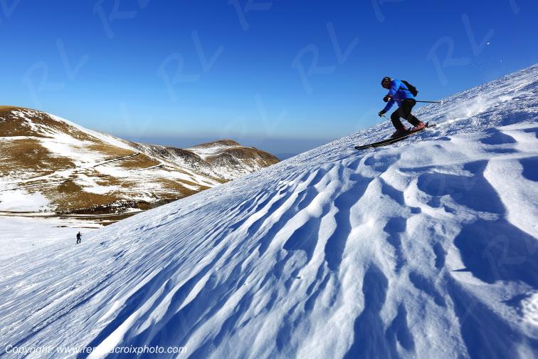 Col de la Croix Morand skieur Puy de D�me Auvergne Rh�ne-Alpes France www.remylacroixphoto.com