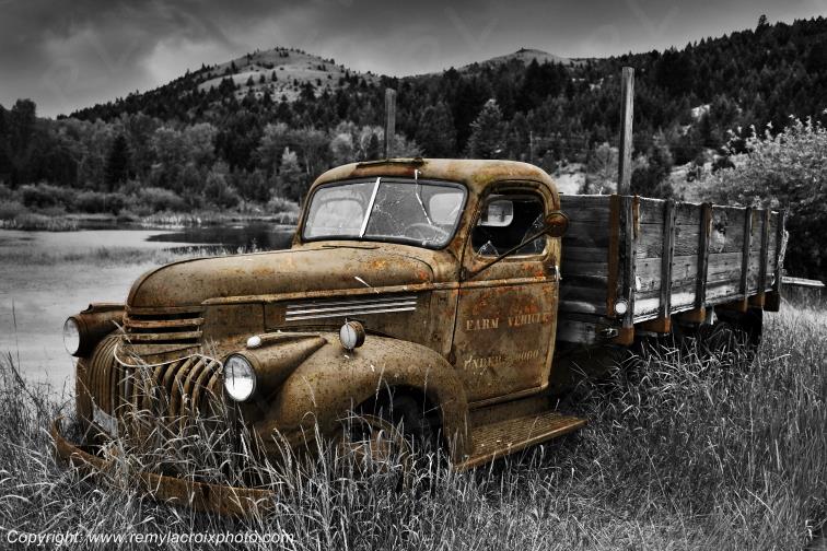Virginia City Farm Truck Chevrolet Rocky Mountains Montana USA www.remylacroixphoto.com