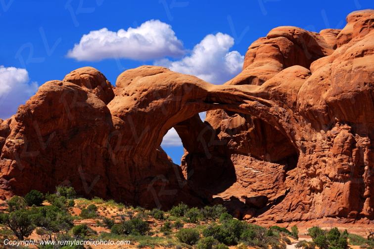 Double Arch Arches National Park Utah USA