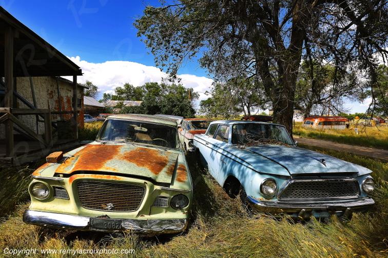Studebaker Lark Station Wagon 1960 & Rambler American 1961 wrecks South-Dakota USA www.remylacroixphoto.com