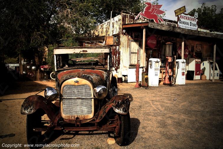 Hackberry Trading Post Ford T Route 66 Arizona USA www.remylacroixphoto.com