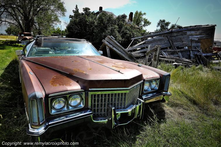 Cadillac Eldorado 1972 wreck South Dakota USA www.remylacroixphoto.com