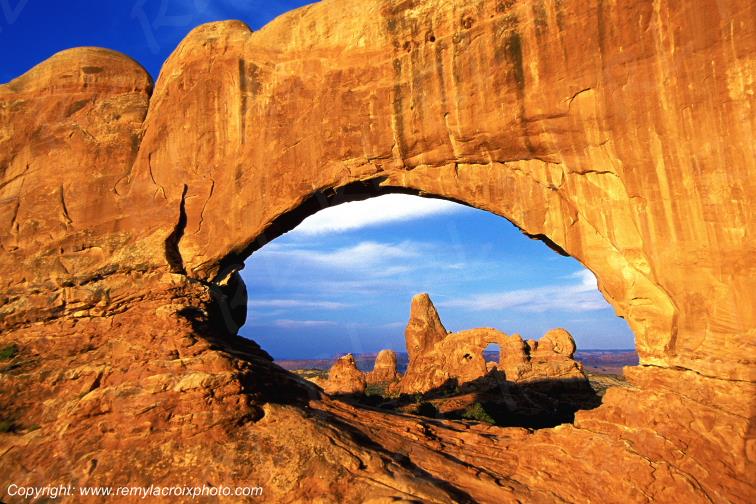 North Window Turret Arch Arches National Park Utah USA