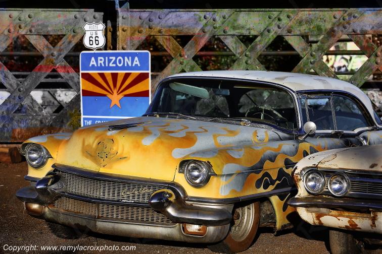 Cadillac Coupe Deville 1956 Route 66 Ash Fork Arizona USA www.remylacroixphoto.com