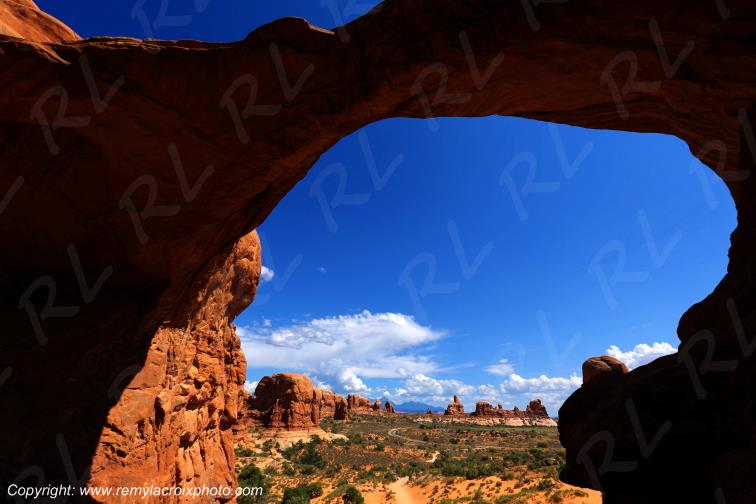 Double Arch Arches National Park Utah USA
