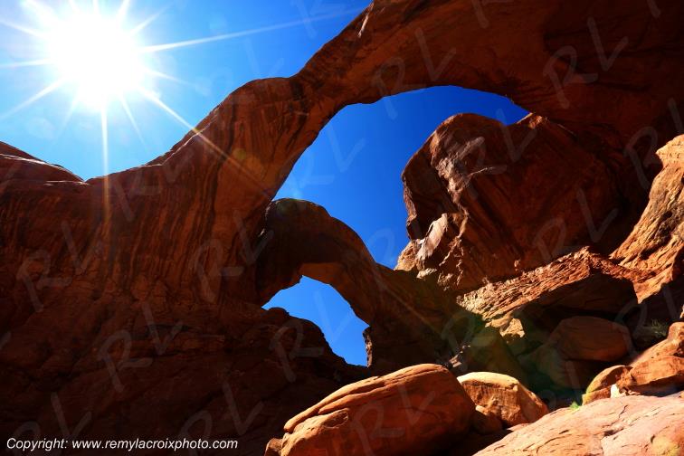 Double Arch Arches National Park Utah USA