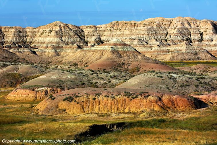 Yellow Mounds Badlands National Park South Dakota USA