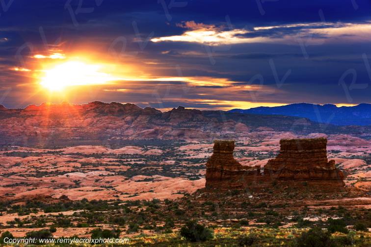 La Sal Mountains Arches Arches National Park Utah USA