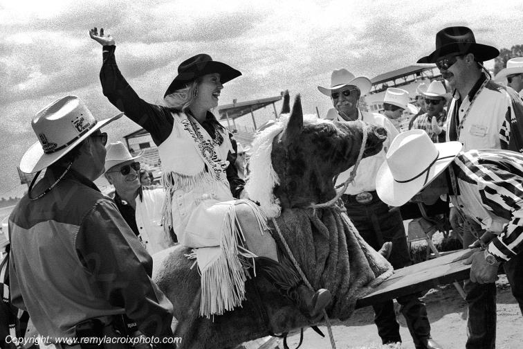 Rod�o de Cheyenne,un �clat de rire avec Miss Rodeo,Wyoming,USA