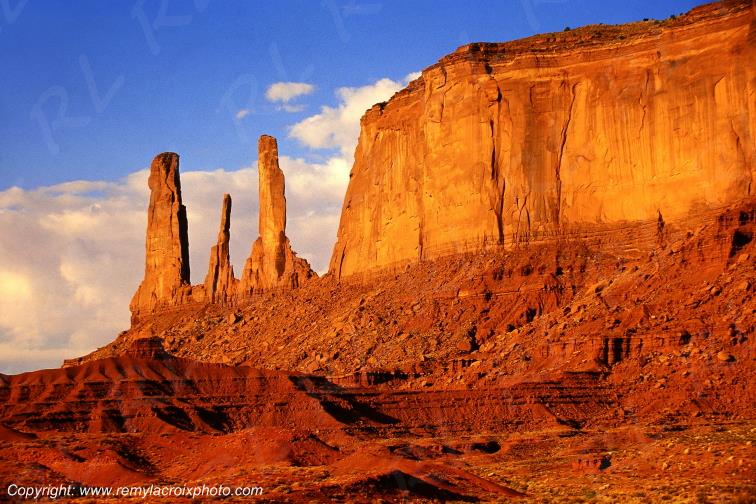 The Three Sisters Monument Valley Utah USA www.remylacroixphoto.com