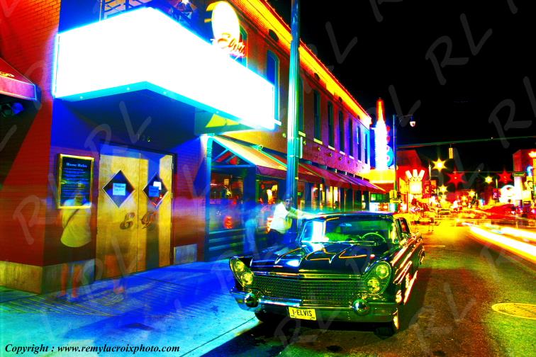 Beale Street Elvis Presley's first limousine Memphis Tennessee USA