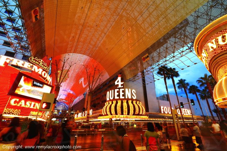 Las Vegas Fremont Street Downtown Casino Las Vegas Nevada USA www.remylacroixphoto.com