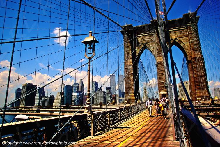 Brooklin Bridge Manhattan New-York city New-York USA www.remylacroixphoto.com