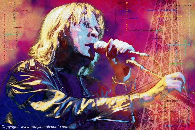 Renaud style pop-art tourn�e 2000 artiste chanteur cr�ation style pop-art www.remylacroixphoto.com