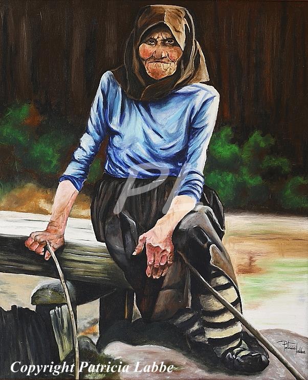 Femme des Maramures - Huile sur toile - Format 50x61 cm