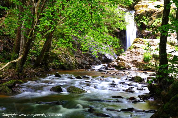 Cascade de la Pisserotte montagne Bourbonnaise Allier Auvergne France