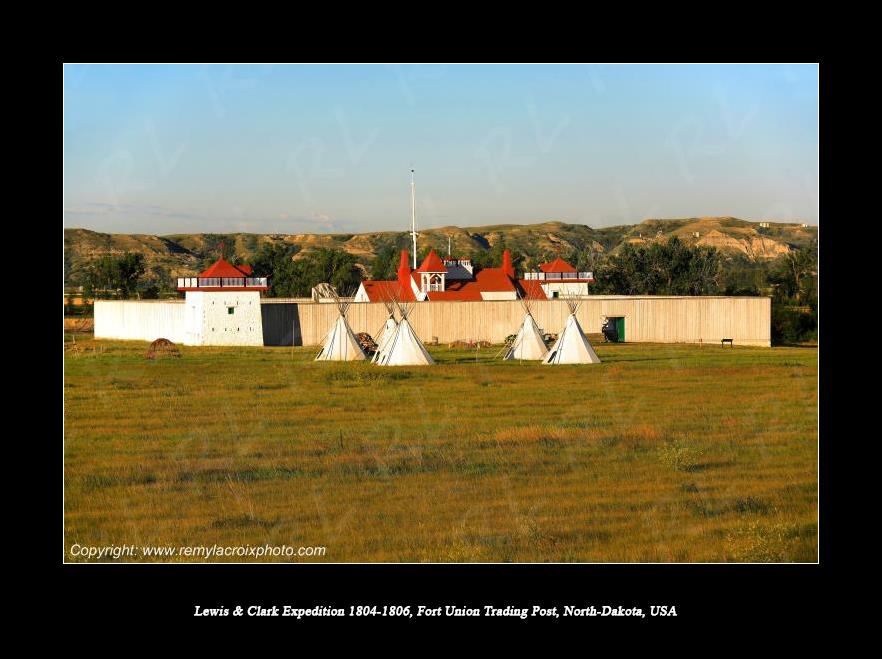 Lewis & Clark Expedition 1804-1806 Fort Union Trading Post North Dakota USA