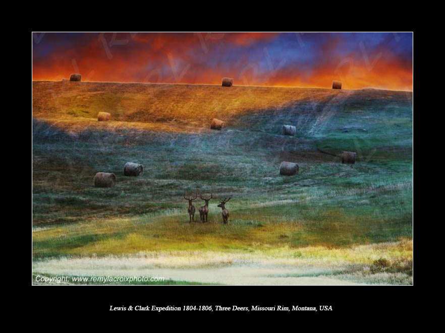 Lewis & Clark Expedition Corps of Discovery 1804-1806 Three Deers Missouri Rim