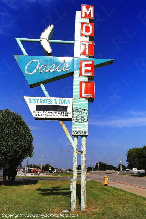 Tulsa Oasis Motel Route 66 Oklahoma USA www.remylacroixphoto.com