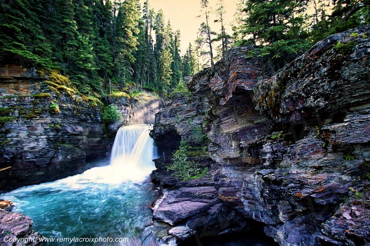 Saint Mary Falls Glacier National Park Montana USA www.remylacroixphoto.com