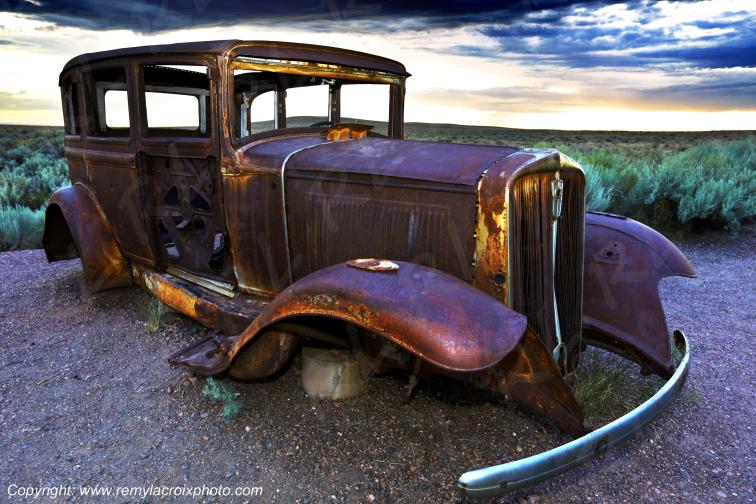 Studebaker 1932 wreck Route 66 Petrified Forest National Park Arizona USA www.remylacroixphoto.com