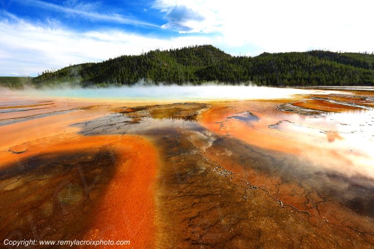 Grand Prismatic Spring Yellowstone National Park Wyoming USA www.remylacroixphoto.com