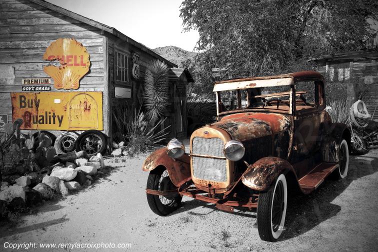 Ford T wreck Hackberry Trading Post Route 66 Arizona USA www.remylacroixphoto.com