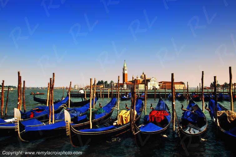 Venise gondoles V�n�tie Italie Italy Italia www.remylacroixphoto.com