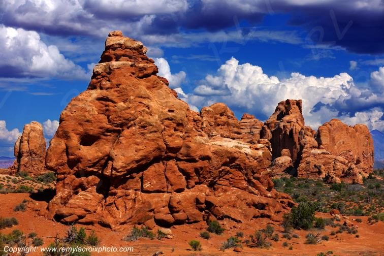 The Windows Section Arches National Park Utah USA