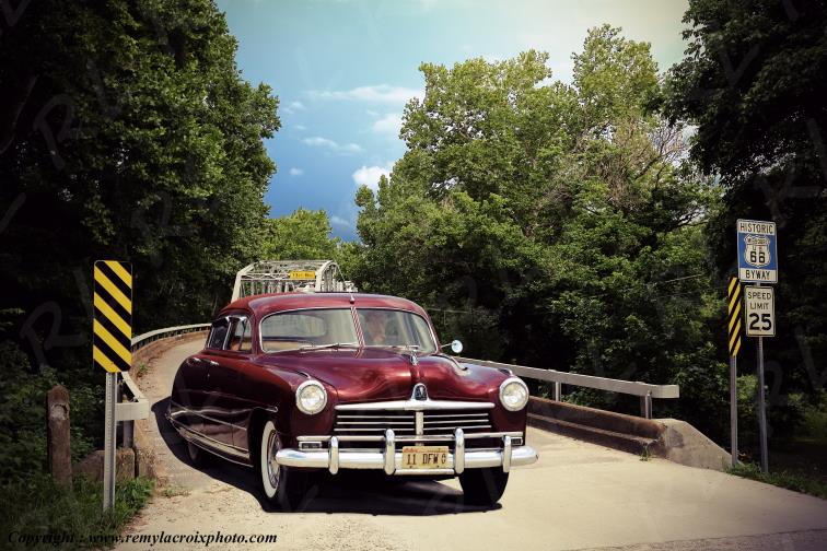 Devil's Elbow Bridge Route 66 Hudson Commodore 1949 Missouri USA www.remylacroixphoto.com